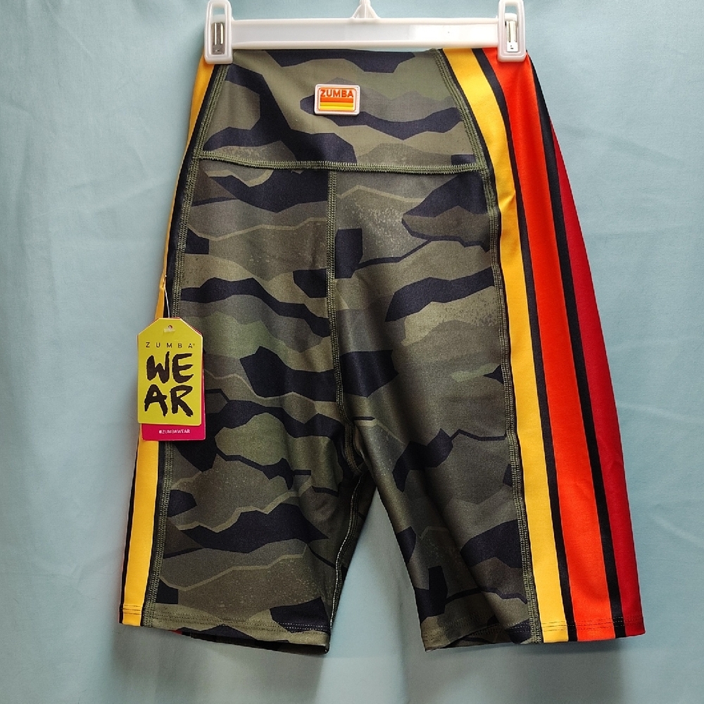 Zumba Fitness Olive Expedition Biker Shorts